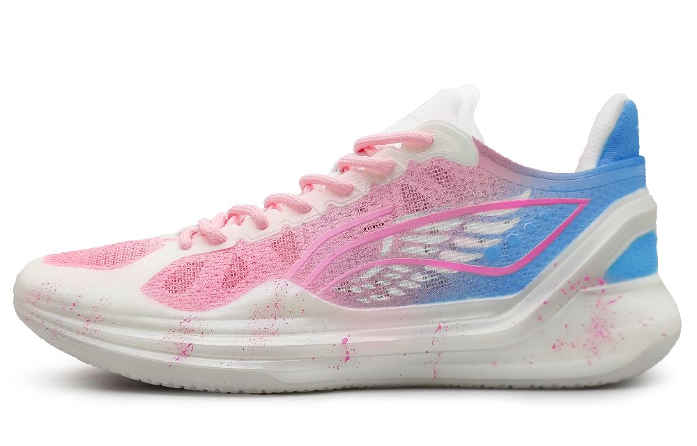 LiNing Blade 4 V2 Low Top Basketball Shoes Men's Blue Pink