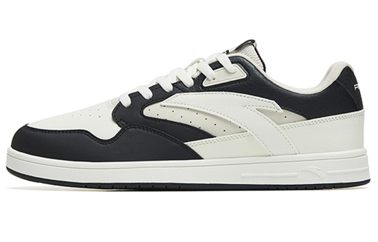 Anta Life Collection Slip-Resistant Cushioning Wear-Resistant Low-Top Skateboard Shoes Black White Gray