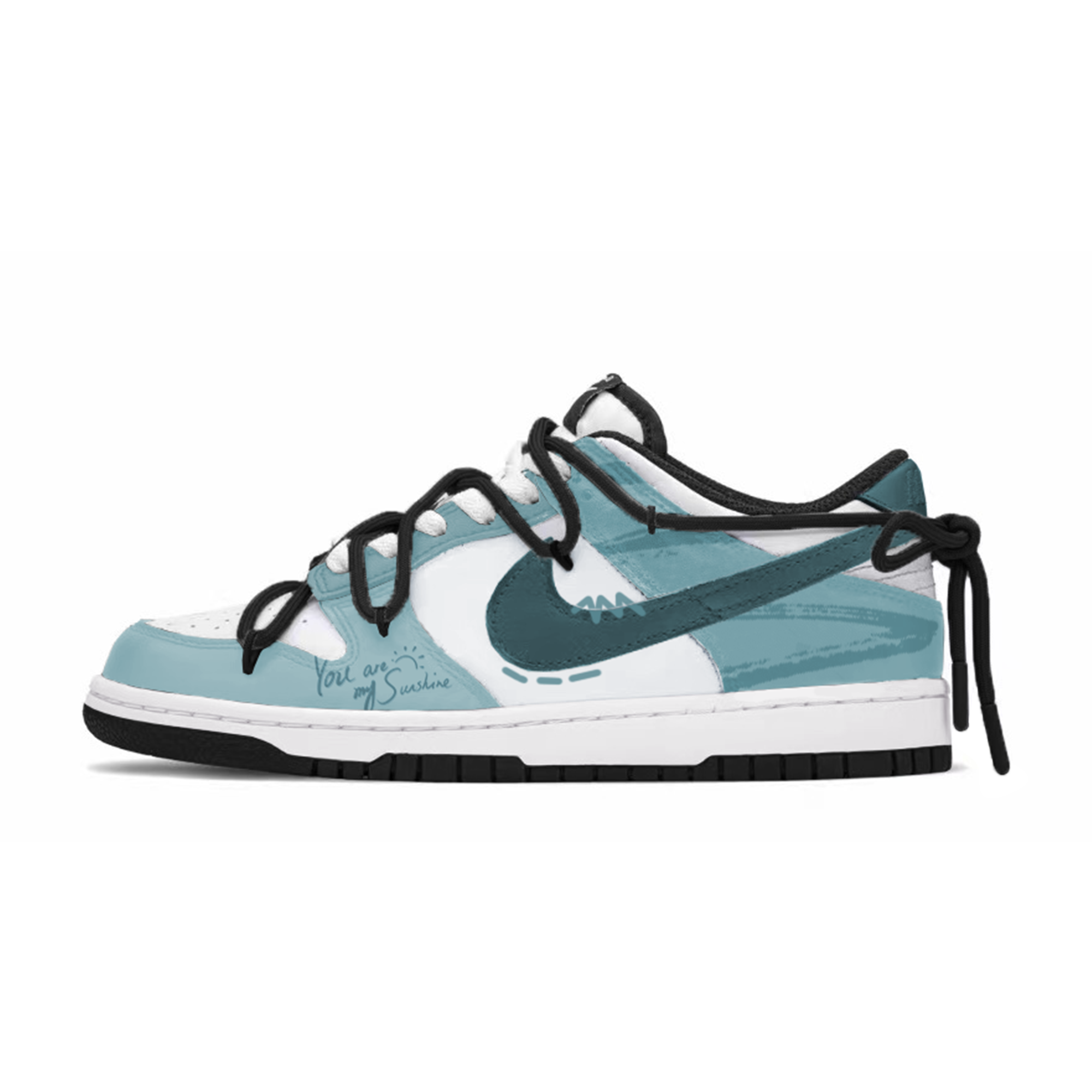 Nike Dunk Retro Lemon Graffiti Collection Lime Box Wear-Resistant Slip-Resistant Low-Top Skateboard Shoes Unisex Blue купить в интернет-магазине Yoocart с быстрой доставкой по России.