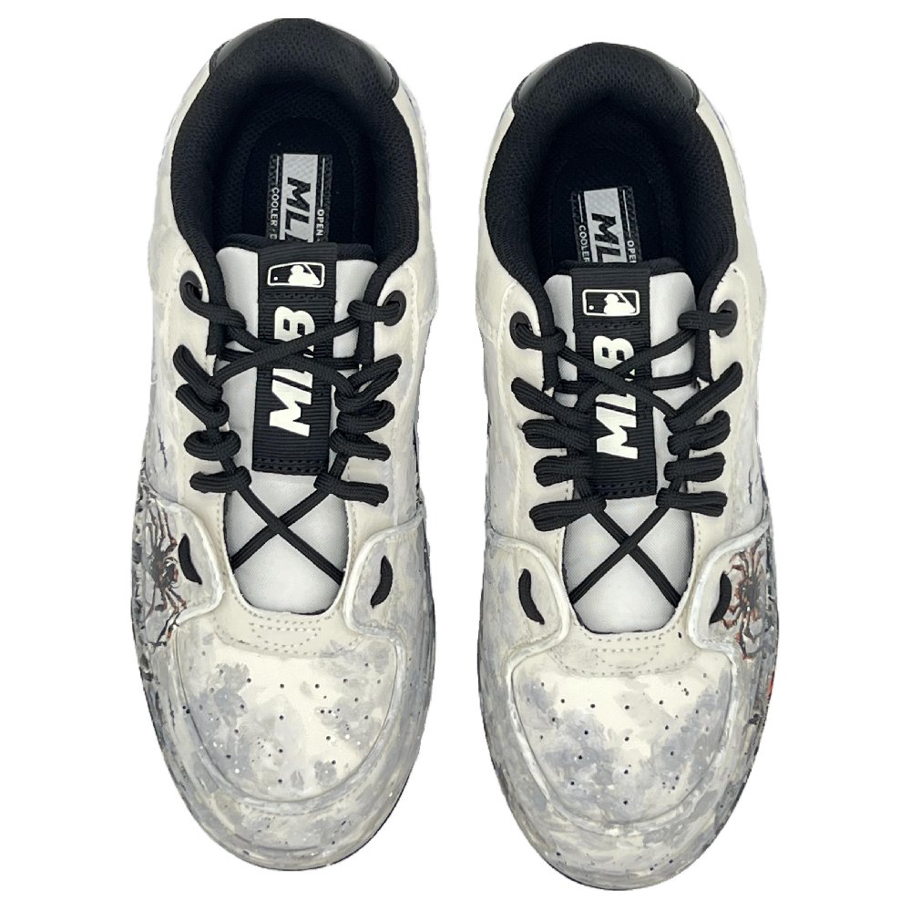 MLB Chunky Liner Anti-Slip And Wear-Resistant Height Increasing Low-Top Skateboard Shoes Unisex White Gray