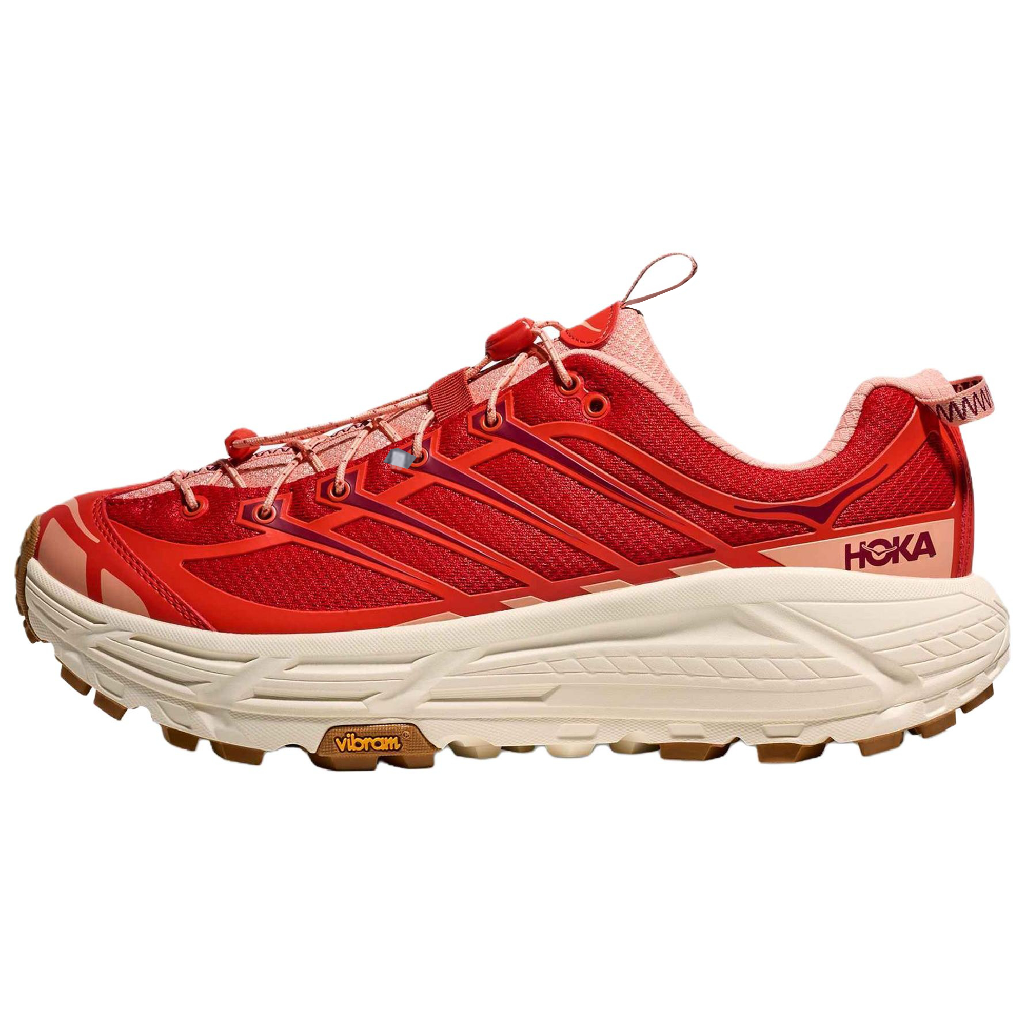 HOKA ONE ONE Mafate Three 2 Abrasion Resistant Low Top Casual Running Shoes Unisex Red