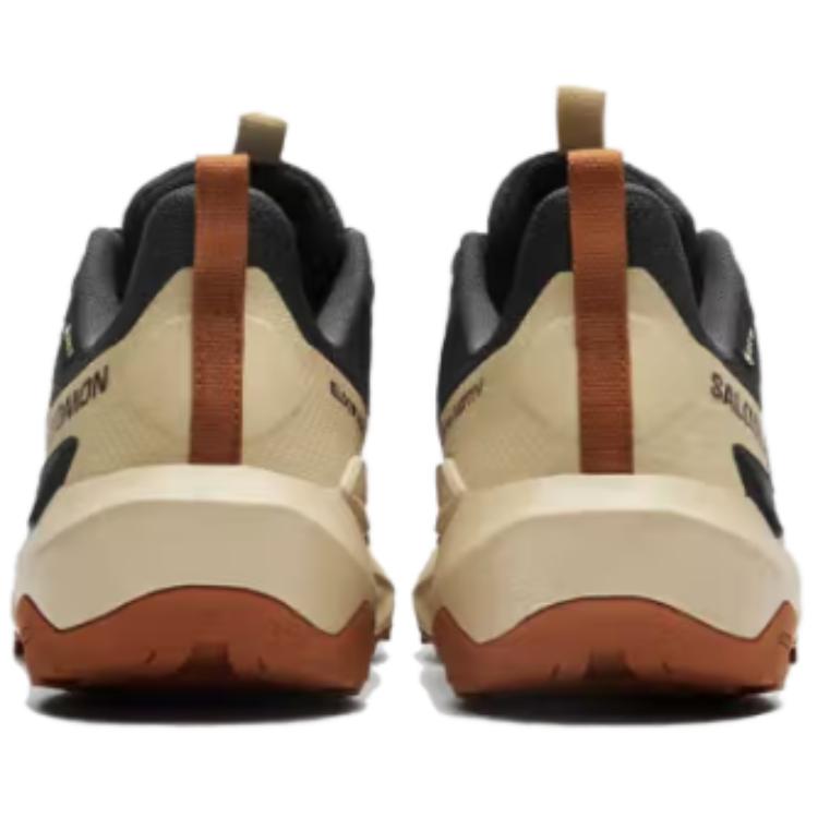 SALOMON Elixir Cushioned Anti-Slip Wear-Resistant Waterproof And Breathable Low-Top Trekking Shoes Men's Black Beige