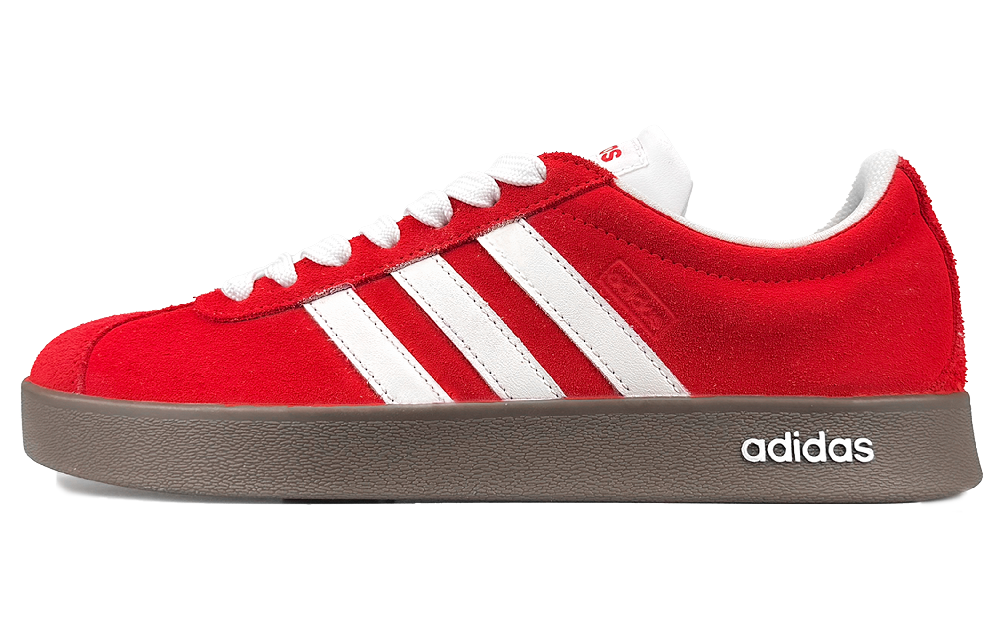 Adidas VL COURT 2.0 Abrasion Resistant Low Top Skateboard Shoes Unisex Red
