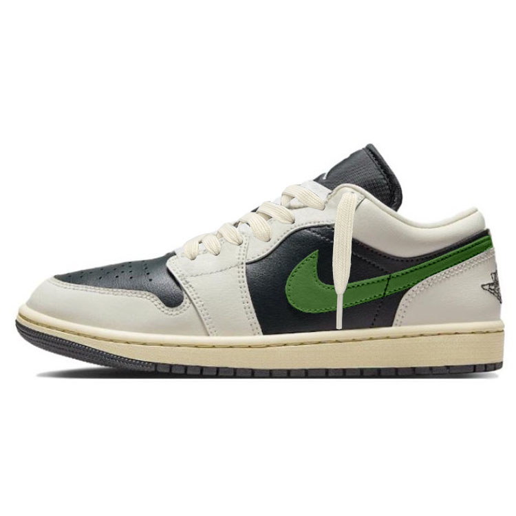 Jordan Air Jordan 1 Low'Jade Smoke' Low Top Vintage Basketball Shoes Women's Green Beige Black