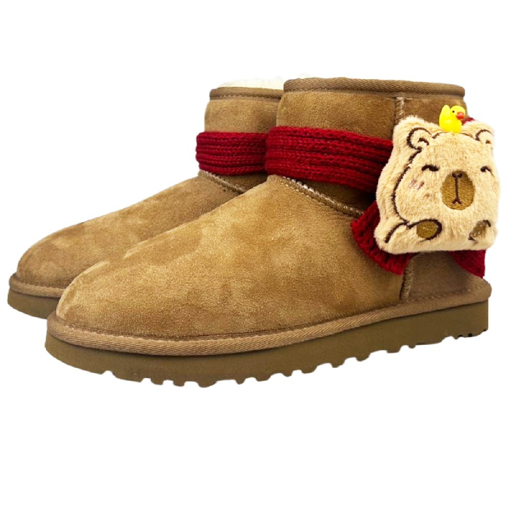 UGG CLASSIC ULTRA MINI Warm Slip-Resistant Short Snow Boots Women's Chestnut
