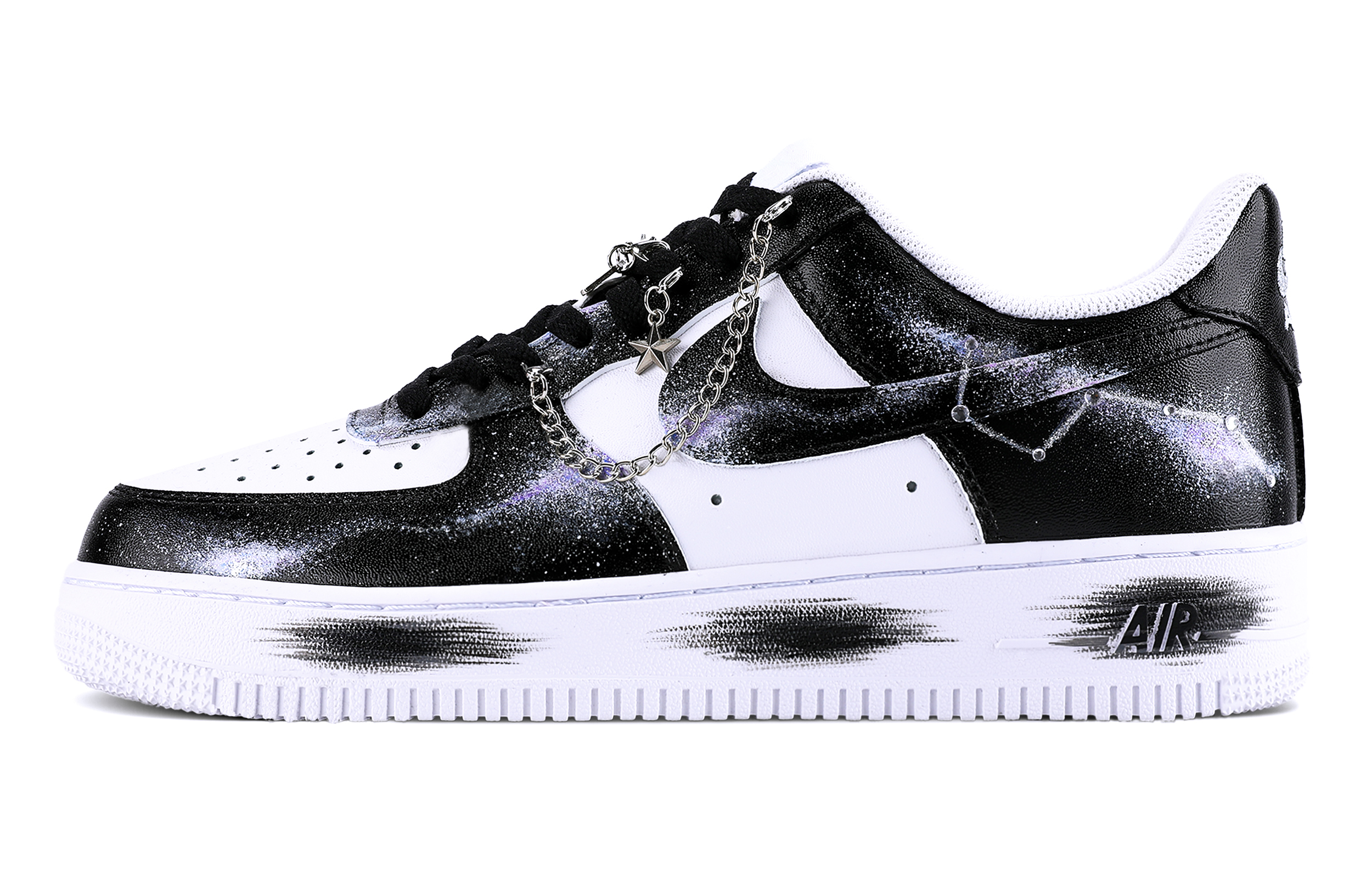 Nike Air Force 1 Low Top Skateboard Shoes Unisex Black