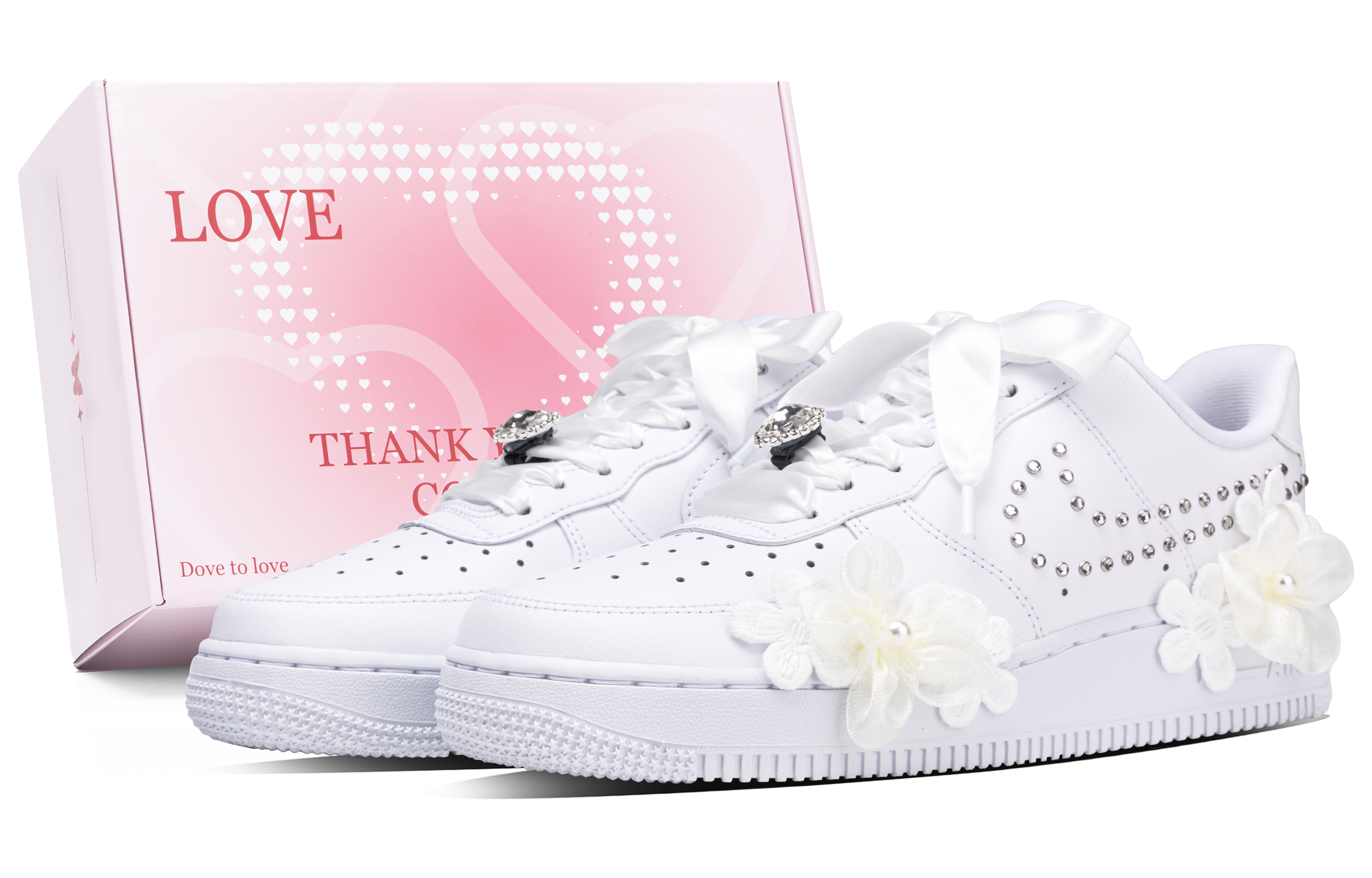 Nike Air Force 1 Skateboard Shoes Women's Low top White/Silver