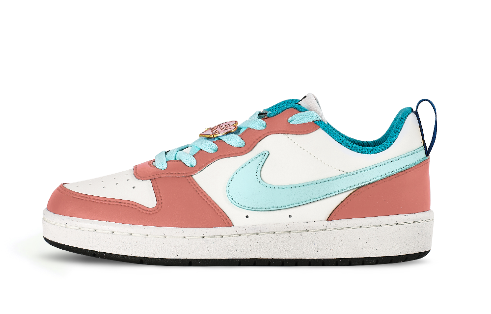 Nike Court Borough Low-Top Skateboard Shoes GS Blue Orange