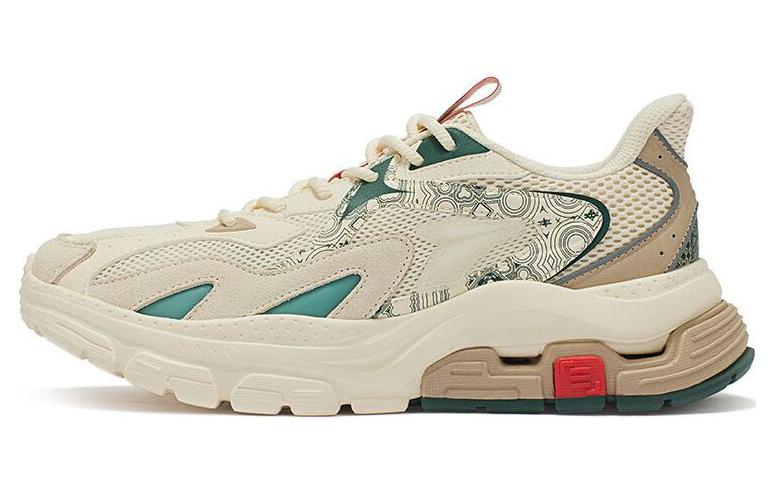 361° Anti-Slip Wear-Resistant Low-Top Sports Casual Shoes Men's Beige Brown Green