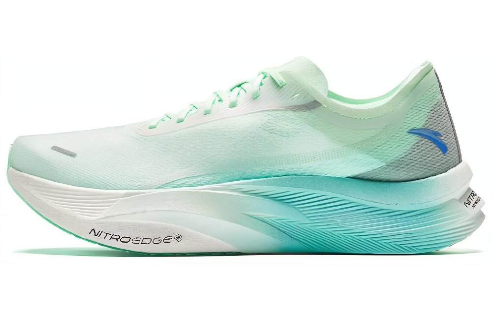 Anta C202 5 GT Cushioned Slip-Resistant Low-Top Running Shoes Women's Green Blue