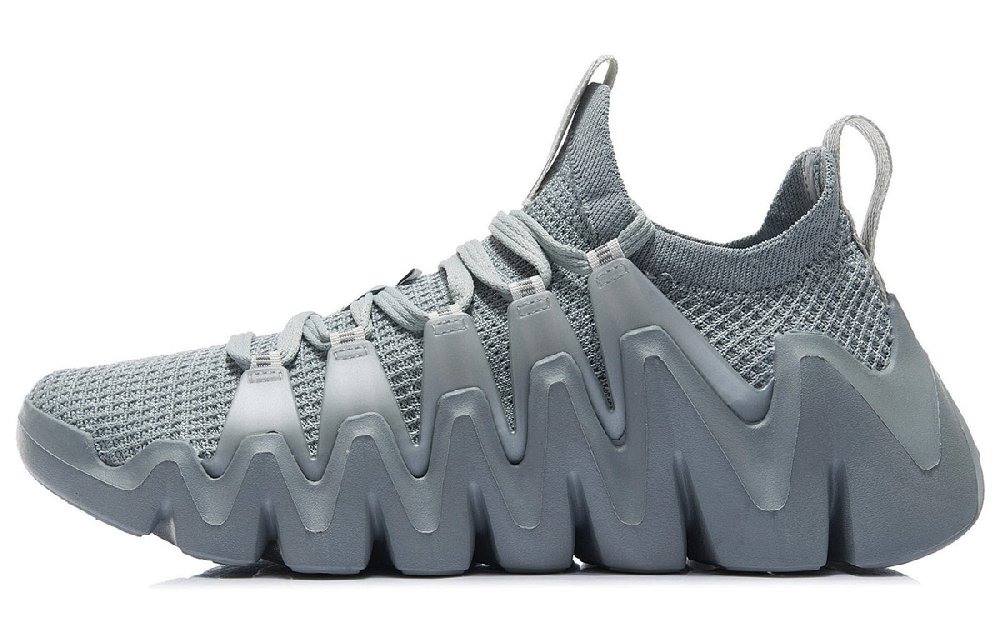 LiNing Phantom Stinger Wear-Resistant Slip-Resistant Cushioning Breathable Low-Top Running Shoes Men's Gray