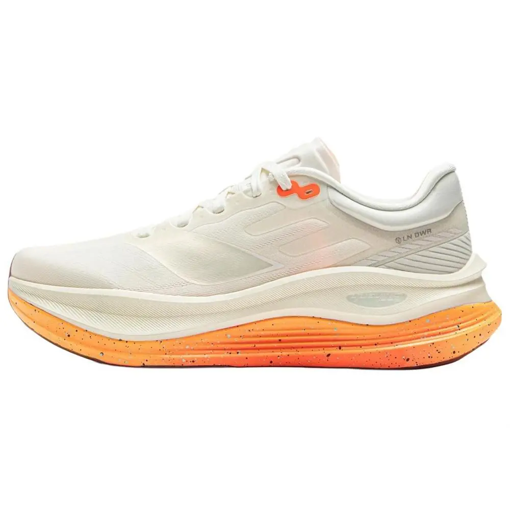 LiNing Yueying 5 Pro Cushioning, Breathable, Lightweight Low Top Casual Running Shoes Men's White Orange