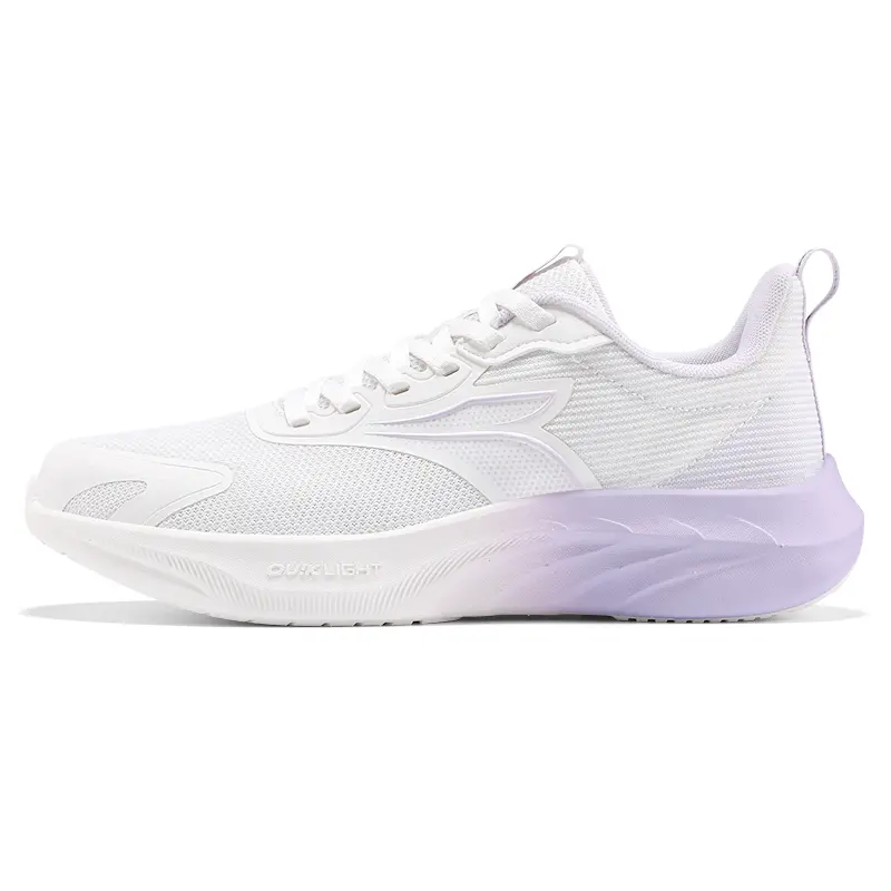 361° Cushioning Breathable Low-Top Casual Running Shoes Women's White Purple