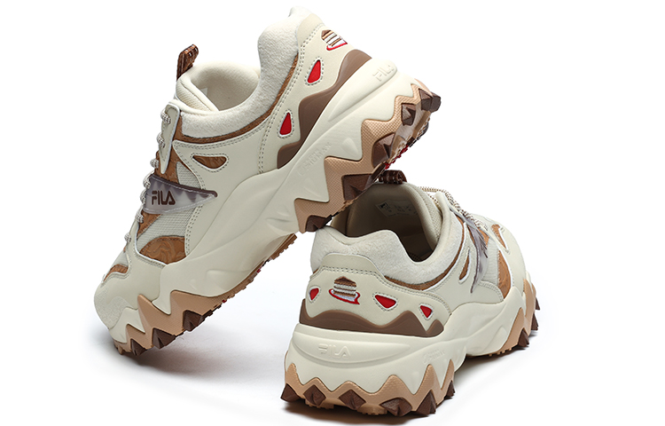 FILA Oakmont 2 Tiramisu Slip-Resistant Abrasion-Resistant Lightweight Low-Top Chunky Sneakers Men's Cloud Brown