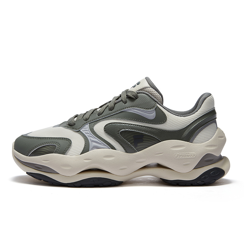 FILA FUSION Cheese Cheeses Low Top Casual Shoes Men's Gray Green