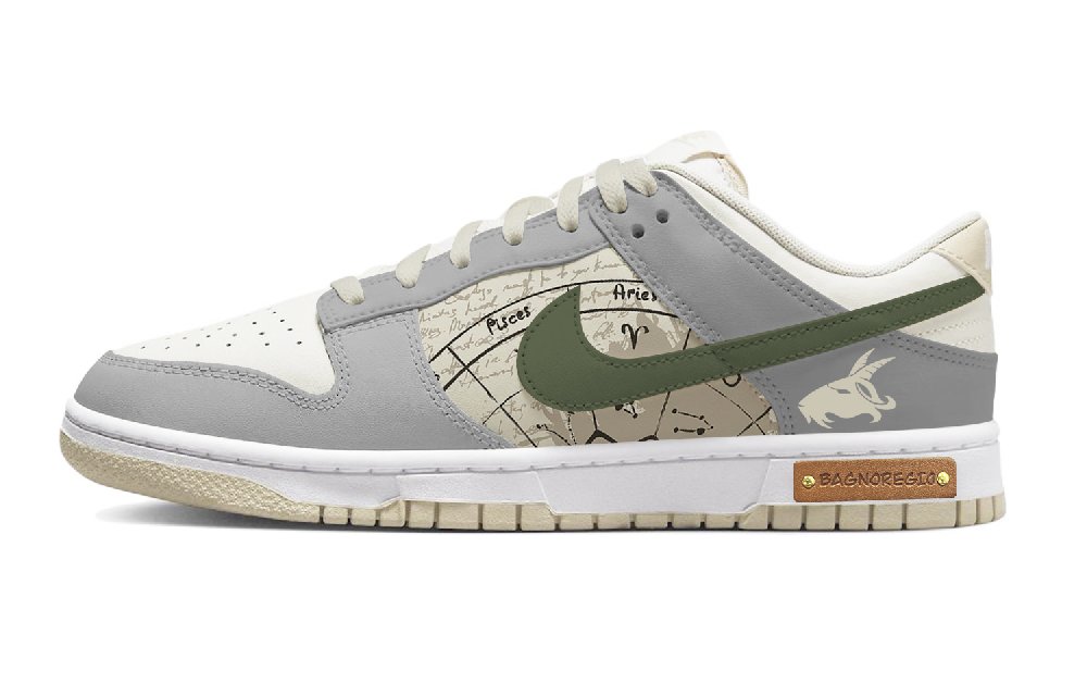 Nike Dunk Skateboard Shoes Men Low-Top White Gray