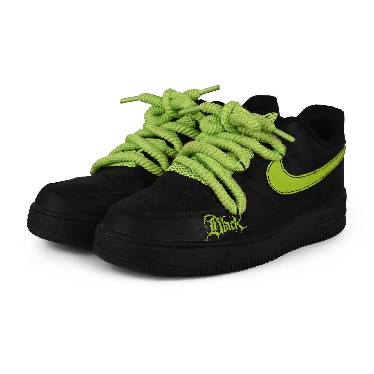 Nike Air Force 1 Slip-Resistant Low-Top Skateboard Shoes Unisex Black Green купить в интернет-магазине Yoocart с быстрой доставкой по России.