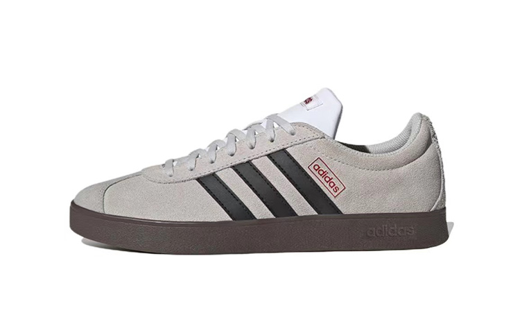 Adidas Neo Vl Court Lifestyle Low-Top Skateboard Shoes Unisex Red Rice Gray