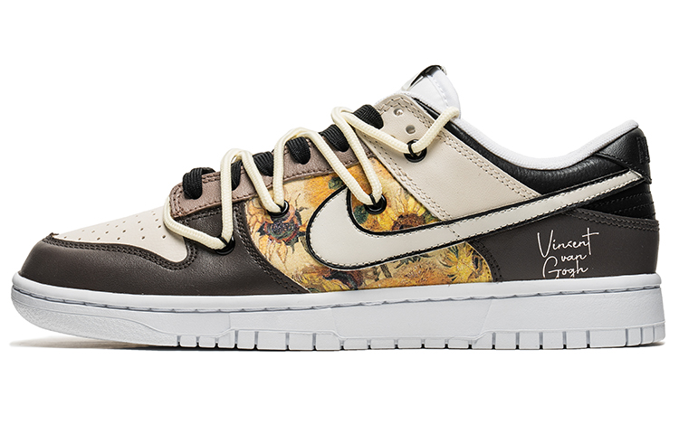 Nike Dunk Low Low-Top Skateboard Shoes Men's White Yellow