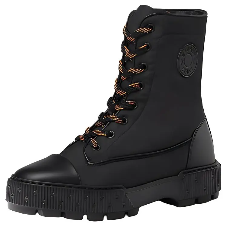 HERMES Short Outdoor Boots Men's Black