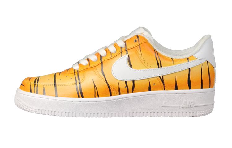 Nike Air Force 1 Low-Top Skateboard Shoes Men's Yellow Black
