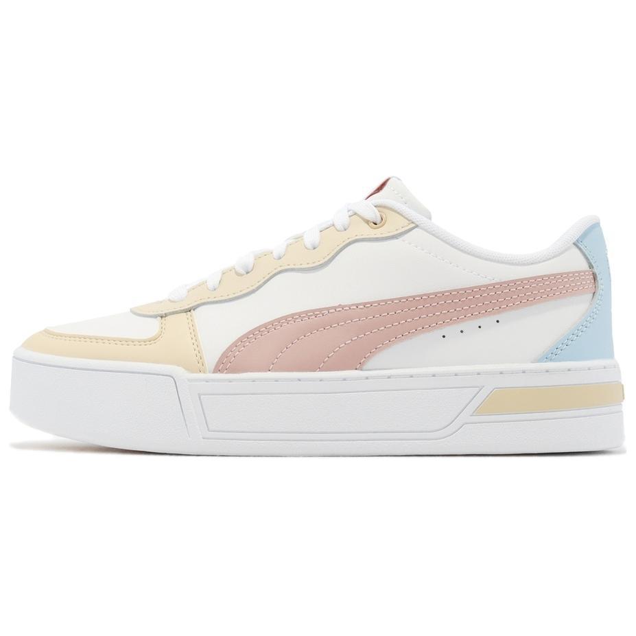 PUMA Skye Low Top Skateboard Shoes Women's Pink Yellow