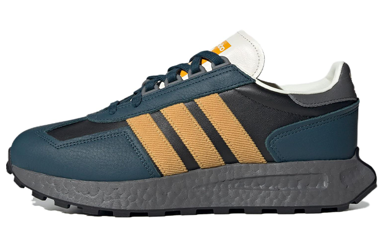 Adidas Originals RETROPY Slip-Resistant Low-Top Casual Shoes Men's Blue Yellow