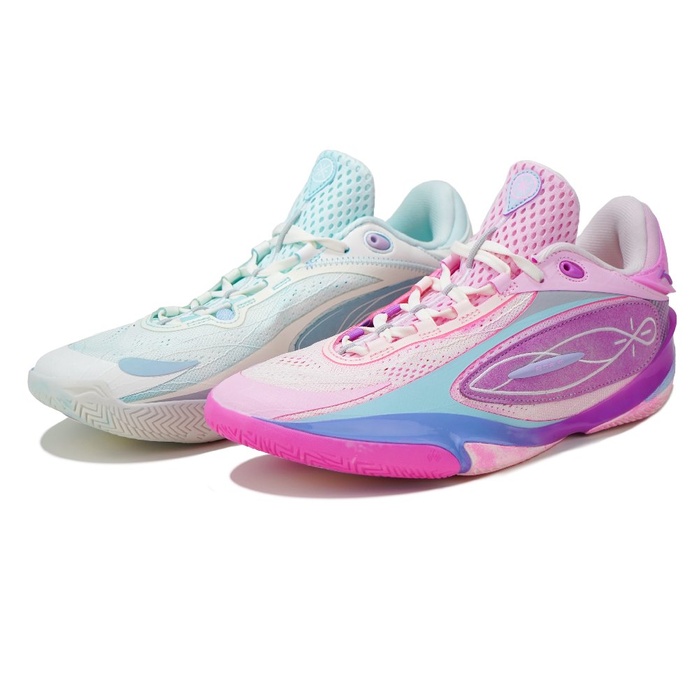 LINING Wade 808 5 ULTRA Basketball Shoes Men's Low top Blue Pink