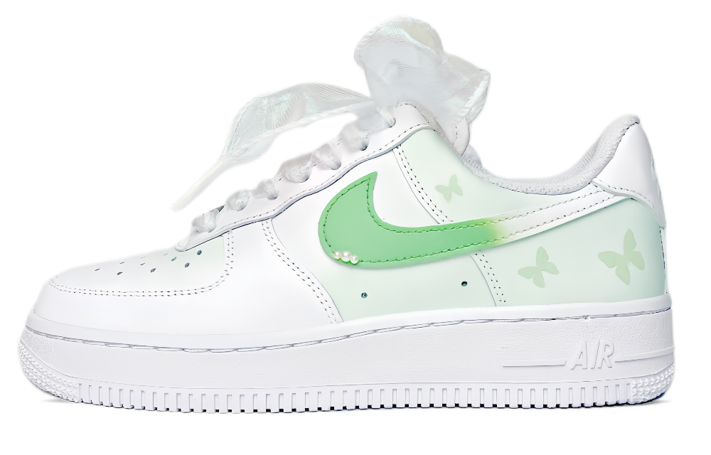 Nike Air Force 1 Low-Top Skateboard Shoes Women's Green White