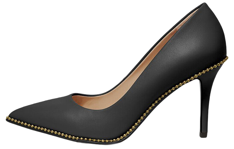 COACH Waverly Slim Heel High Heels 8.5cm Women's Black