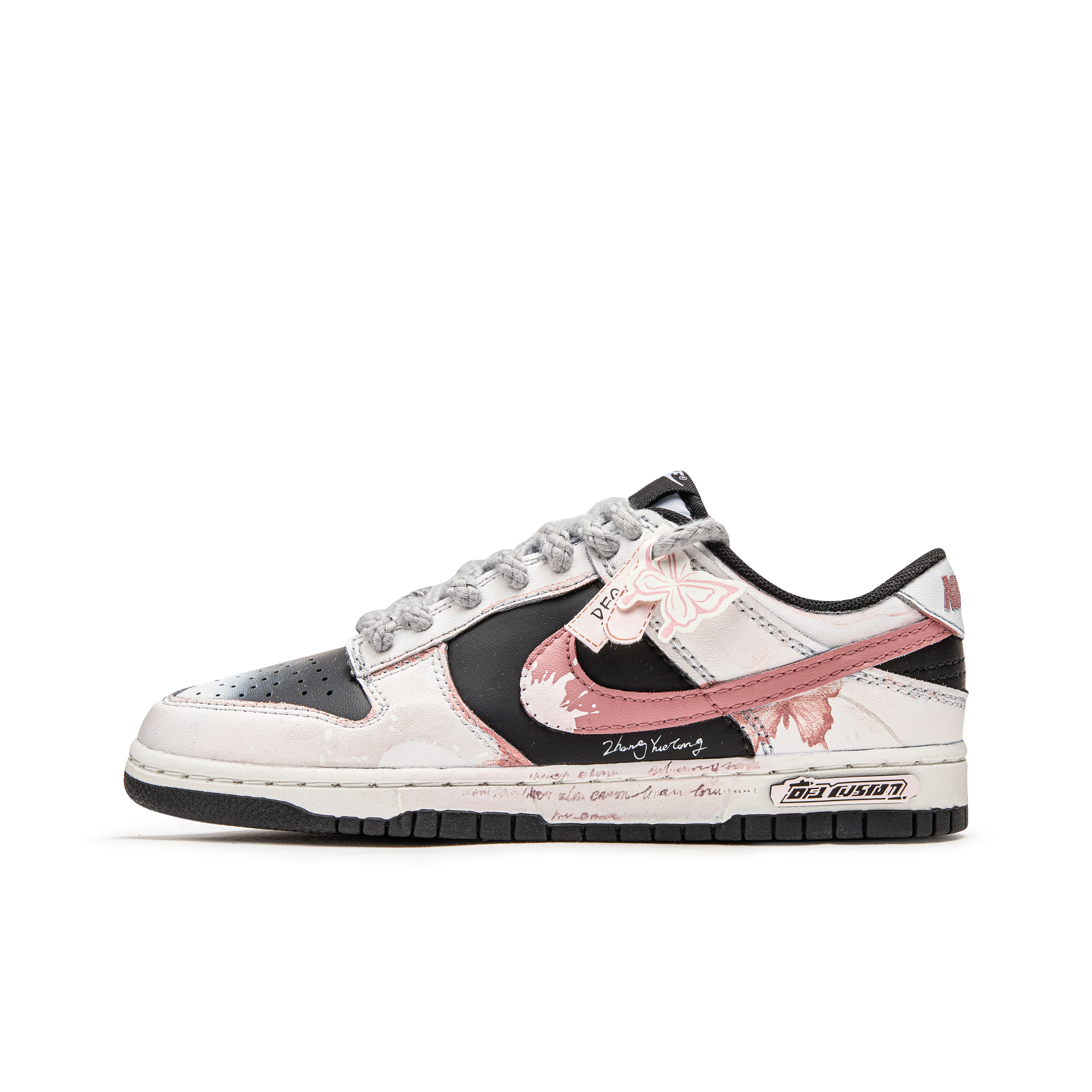 Nike Dunk Little Butterfly Abrasion Resistant Low top Skateboard Shoes Unisex Black Pink купить в интернет-магазине Yoocart с быстрой доставкой по России.