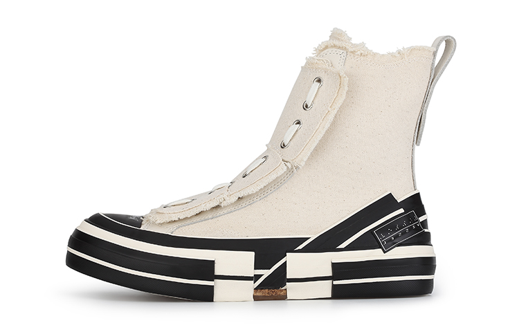 Yohji Yamamoto X XVESSEL Canvas Shoes Unisex High-Top Ecru