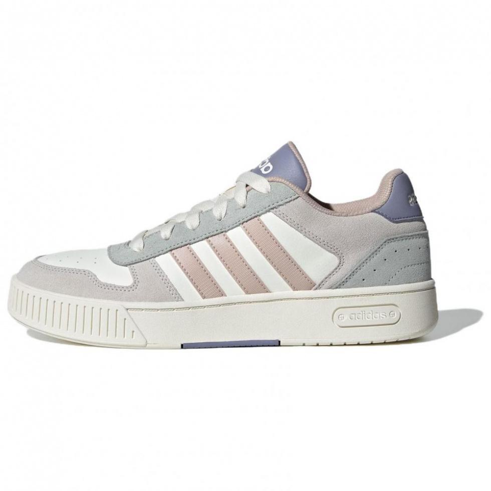 Adidas Anti-Slip Wear-Resistant Low-Top Skateboard Shoes Unisex White Gray