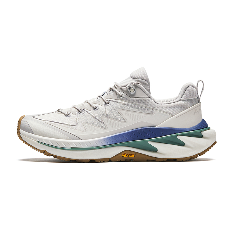 Anta Wild PRO Cushioning Slip Resistant Abrasion Resistant Breathable Low Top Trail Running Shoes Men's White Gray