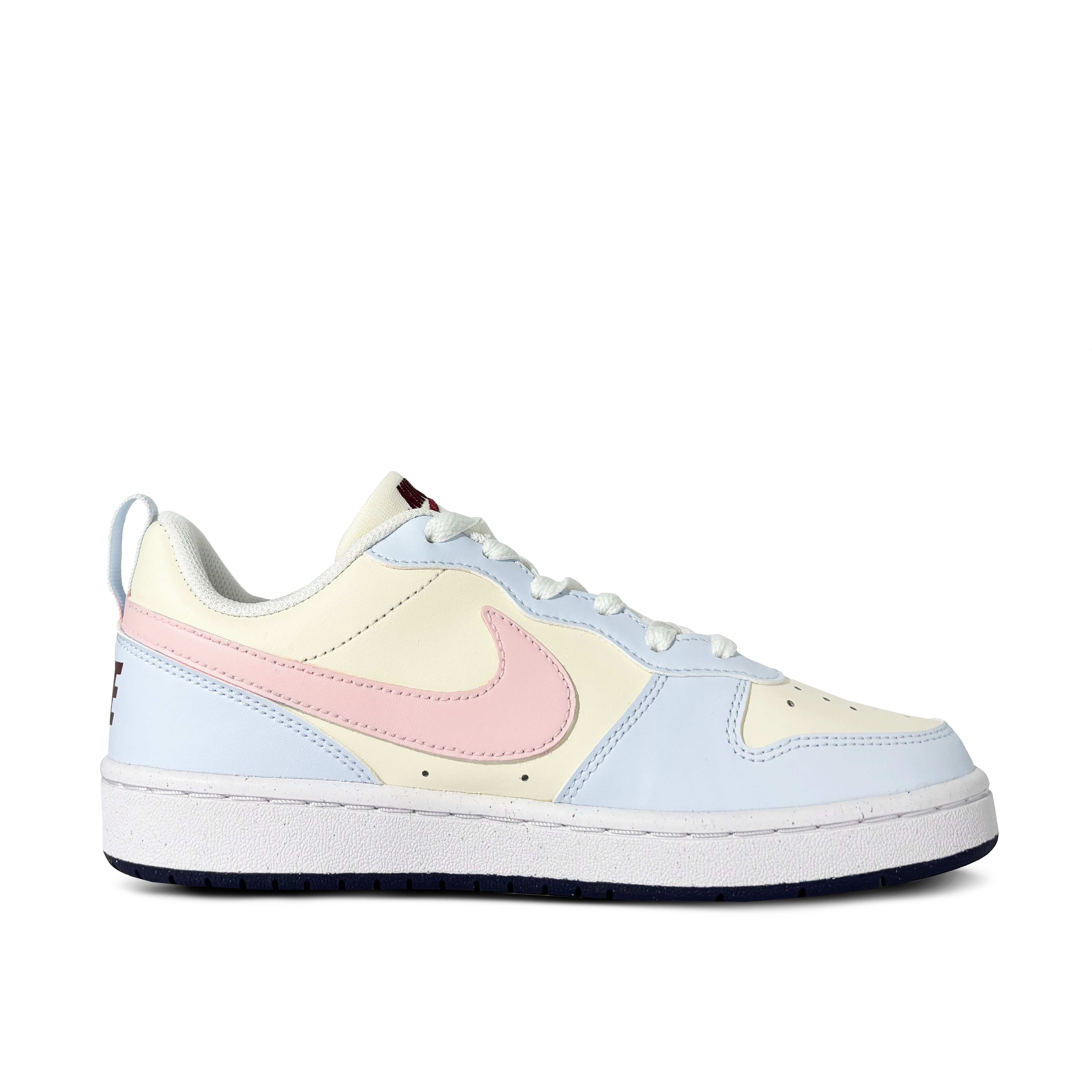 Nike Court Borough Pixel Puppy Anti-Slip And Wear-Resistant Lightweight Low-Top Skateboard Shoes GS Blue Yellow Pink