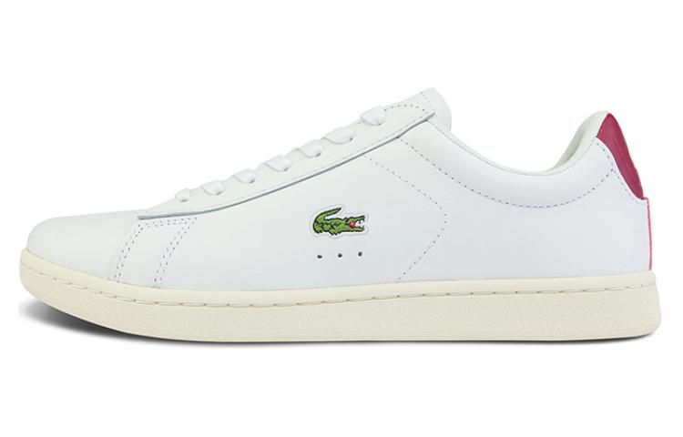 LACOSTE Low-Top Skateboard Shoes Women's White-purple-red