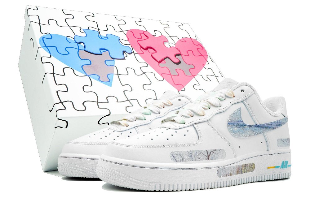 Nike Air Force 1 Skateboard Shoes Women's Low-Top Blue