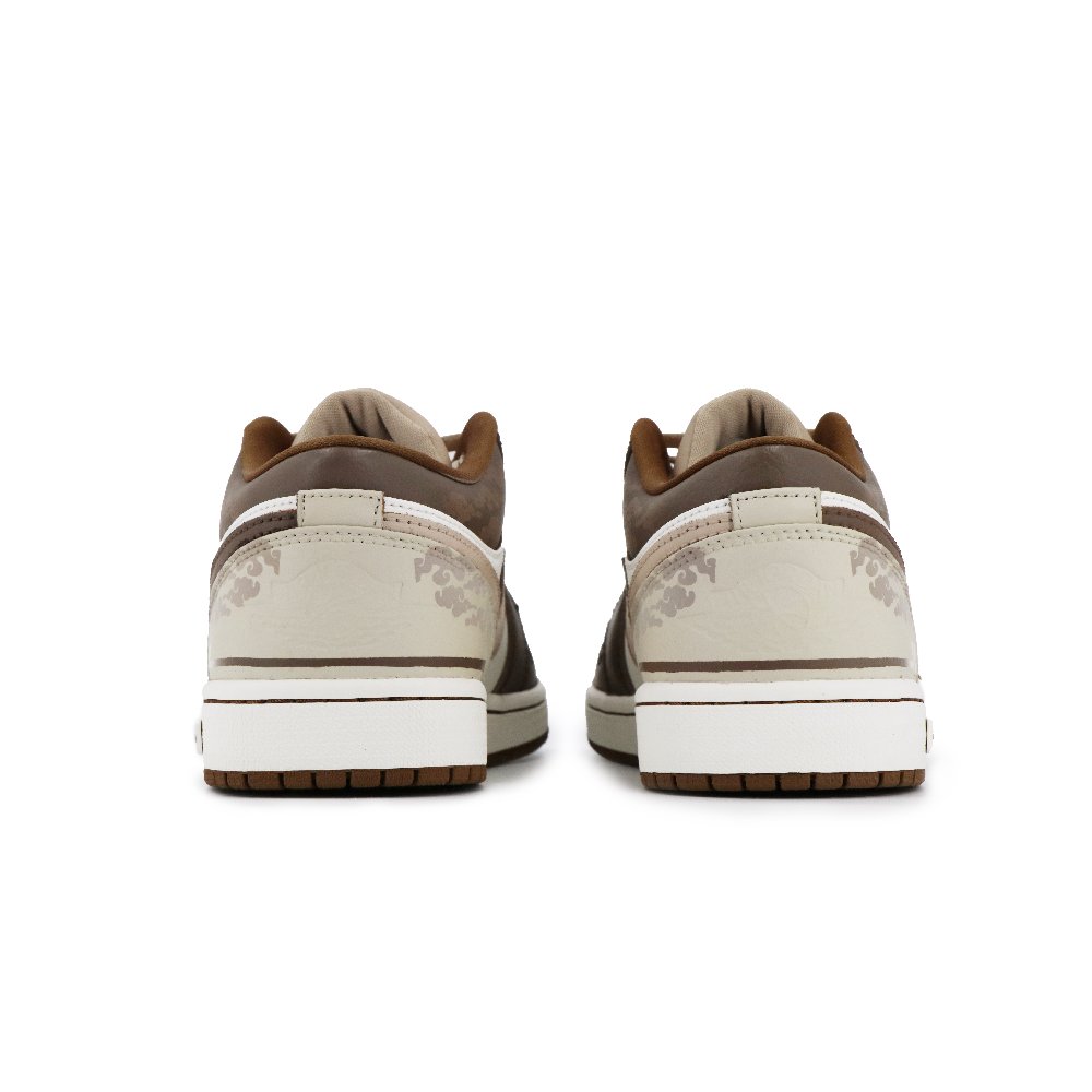 Jordan Air Jordan 1 Low Durable Breathable Low-Top Vintage Basketball Shoes Men's Beige Brown