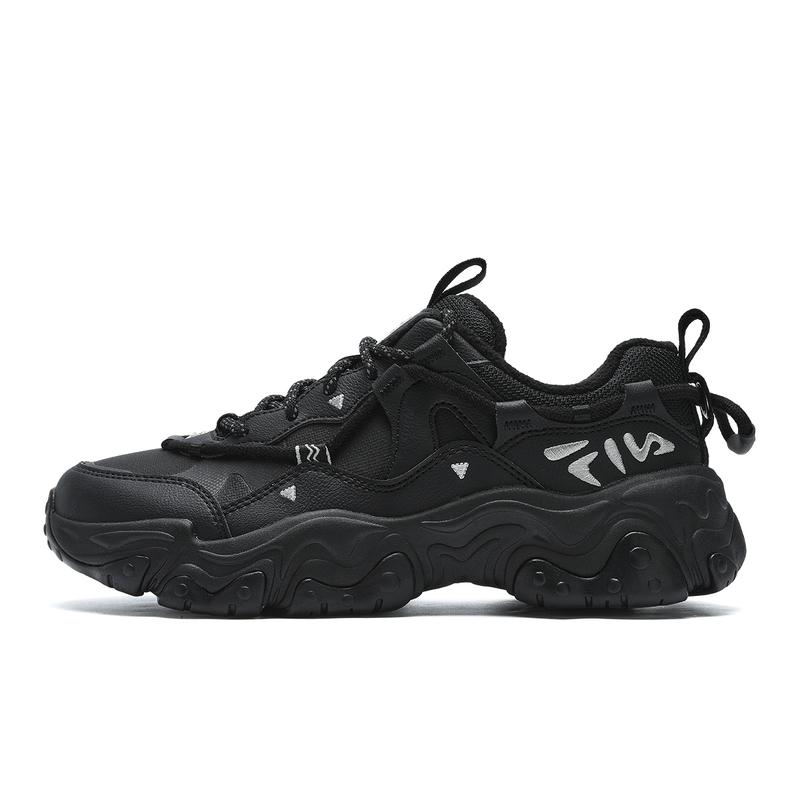 FILA Cat Paw 5th Generation Slip-Resistant Breathable Low-Top Chunky Sneakers Women's Black