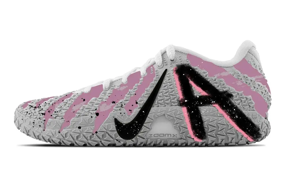 Nike Ja Morant 3 Active Bubbles Abrasion Resistant Low top Basketball Shoes Unisex Pink Black Gray