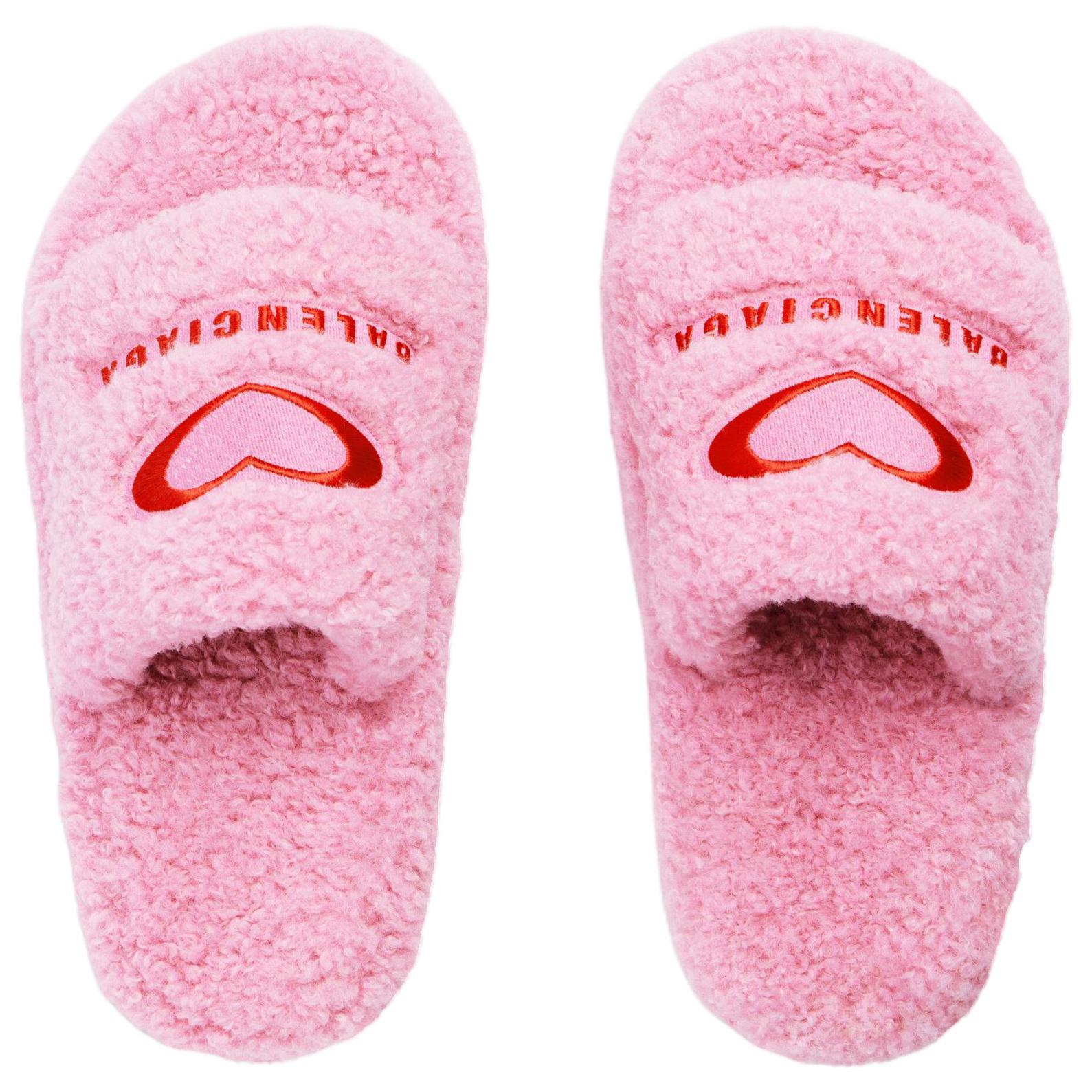 Balenciaga Furry Slide Slippers 5cm Women's Pink купить в интернет-магазине Yoocart с быстрой доставкой по России.