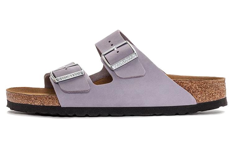 Birkenstock Arizona Softbed Nubuck Leather Purple Fog Women's