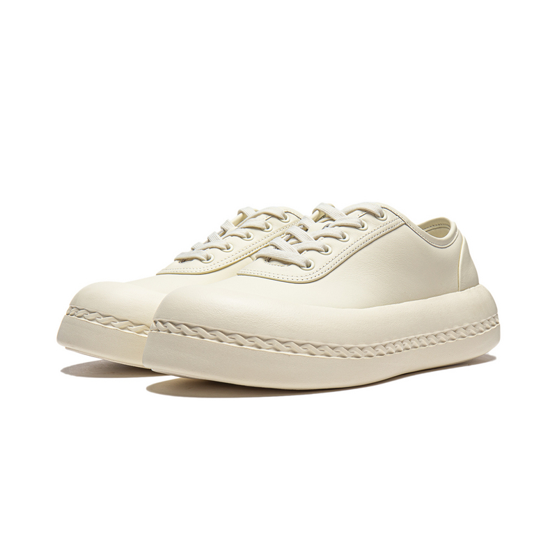 LI NING 1990 Lost Chain Cushioning, Wear Resistant Low Top Skateboard Shoes Women's Ecru