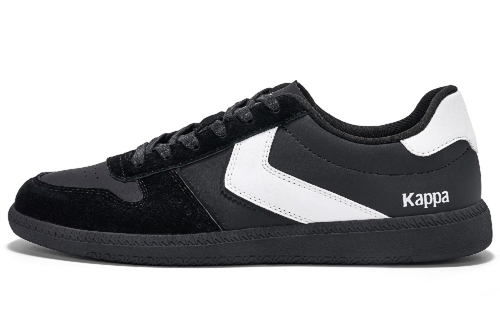 Kappa Sperry Back to Back Anti Slip Wear Resistant Low Top Skateboard Shoes Unisex Black