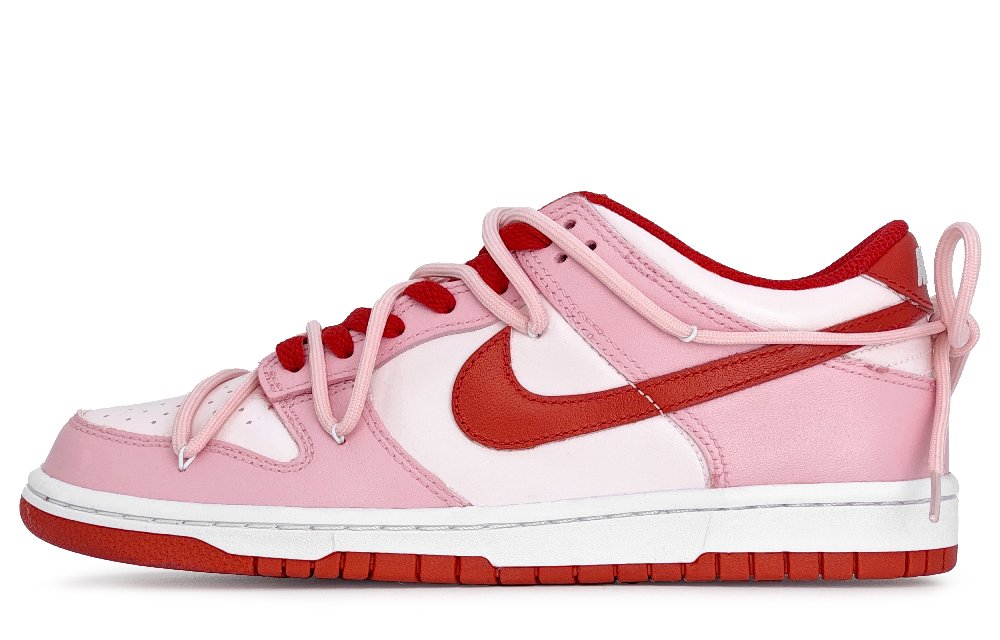 Nike Dunk Peach Blossom Radiant Anti Slip Wear Resistant Low Top Skateboard Shoes Women's Pink