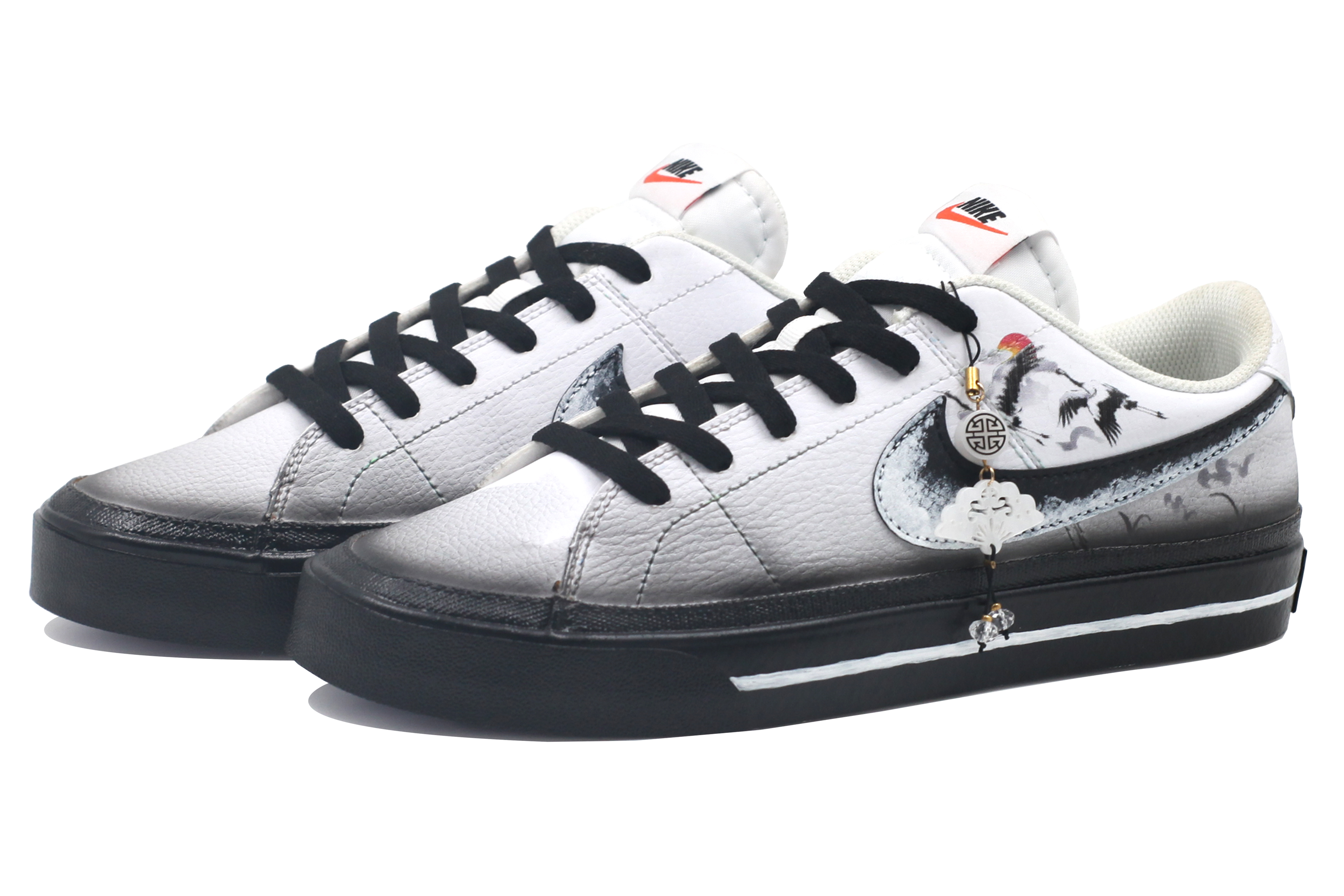Nike Court Legacy Cushioning, Wear Resistant Low top Skateboard Shoes Unisex Black White купить в интернет-магазине Yoocart с быстрой доставкой по России.