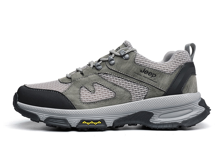 Jeep Anti-Slip Wear-Resistant Low-Top Outdoor Shoes Men's Gray