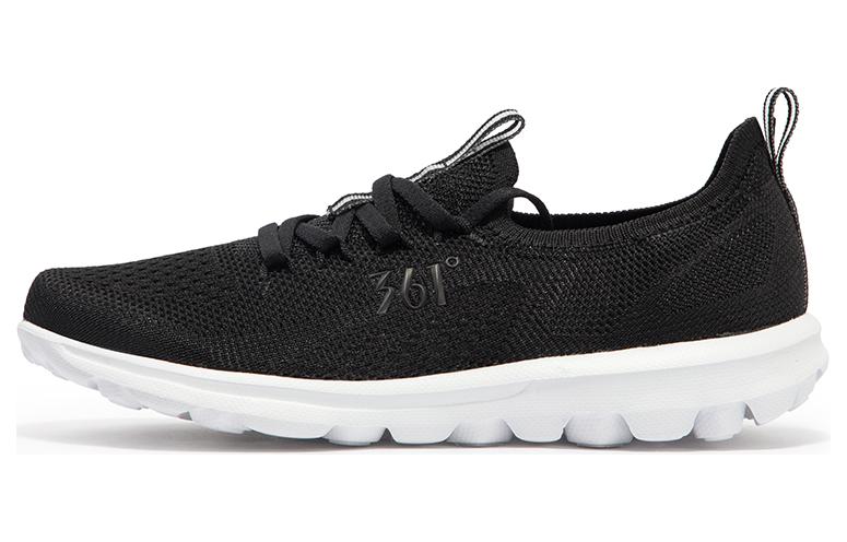 361° Cushioning Wear-Resistant Low-Top Running Shoes Women's Black White