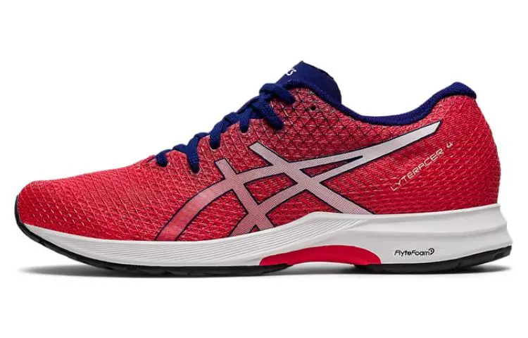 Asics Lyteracer 4 Low Top Running Shoes Women's Red White