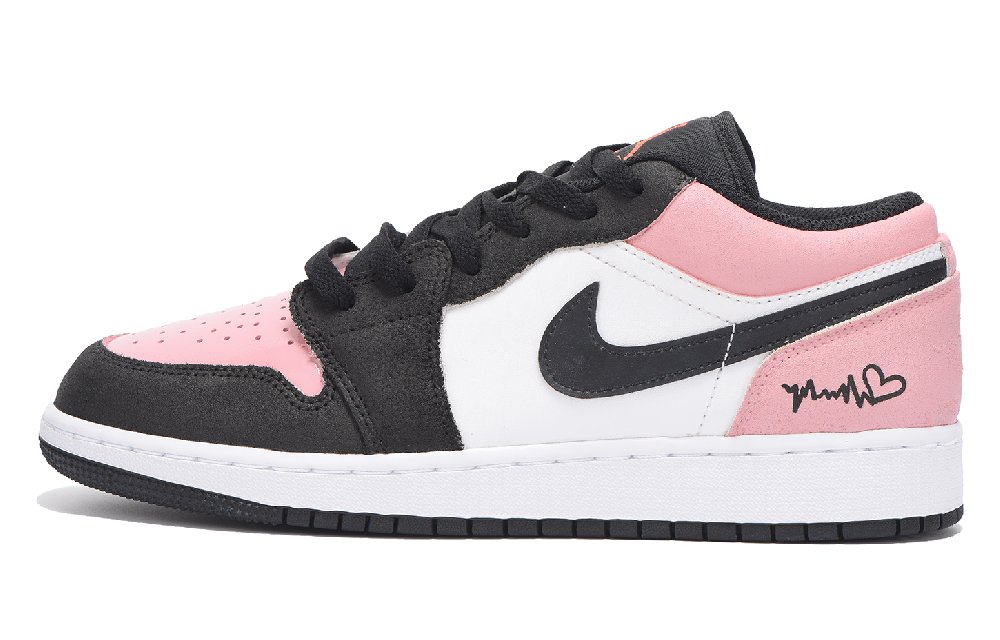 Jordan Air Jordan 1 Low-Top Vintage Basketball Shoes Women's Black Pink